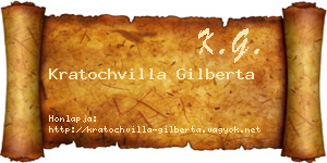 Kratochvilla Gilberta névjegykártya
